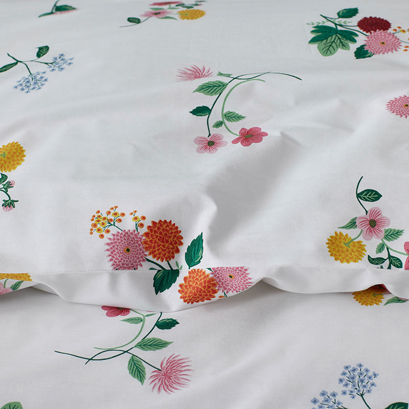 Ditsy Dahlia Classic Cool Cotton Percale Duvet Cover