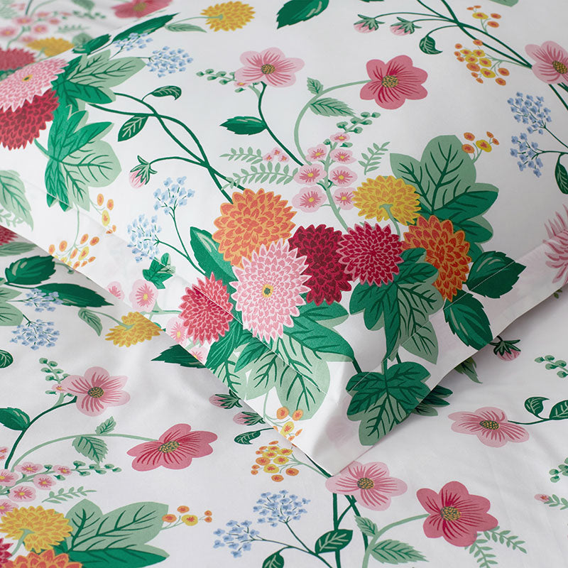 Dahlia Classic Cool Cotton Percale Duvet Cover