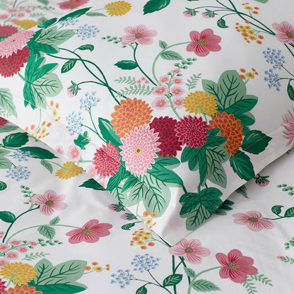 Dahlia Classic Cool Cotton Percale Duvet Cover
