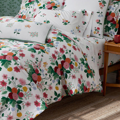 Dahlia Classic Cool Cotton Percale Duvet Cover
