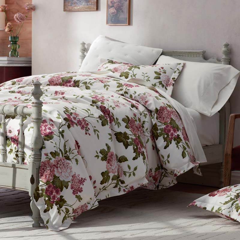 Victorian Bloom Premium Smooth Wrinkle-Free Sateen Flat Bed Sheet