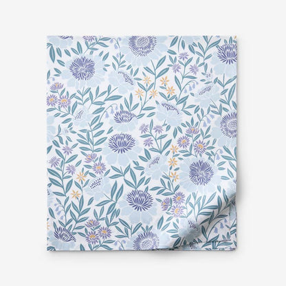 Tira Floral Classic Cool Cotton Percale Flat Bed Sheet
