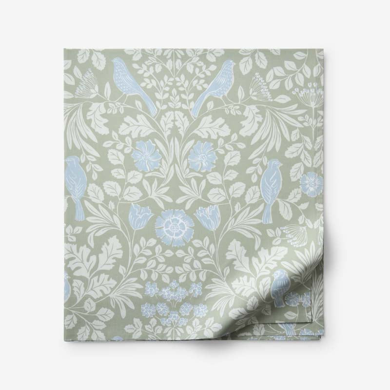 Tira Floral Classic Cool Cotton Percale Flat Bed Sheet