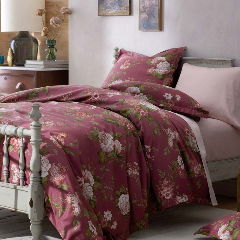 Victorian Bloom Premium Smooth Wrinkle-Free Sateen Flat Bed Sheet