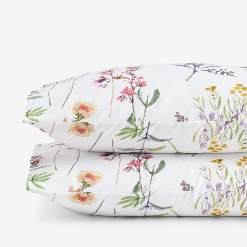 Blooming Garden Classic Smooth Sateen Pillowcase Set