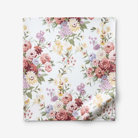 Nature's Bouquet Classic Smooth Sateen Flat Bed Sheet