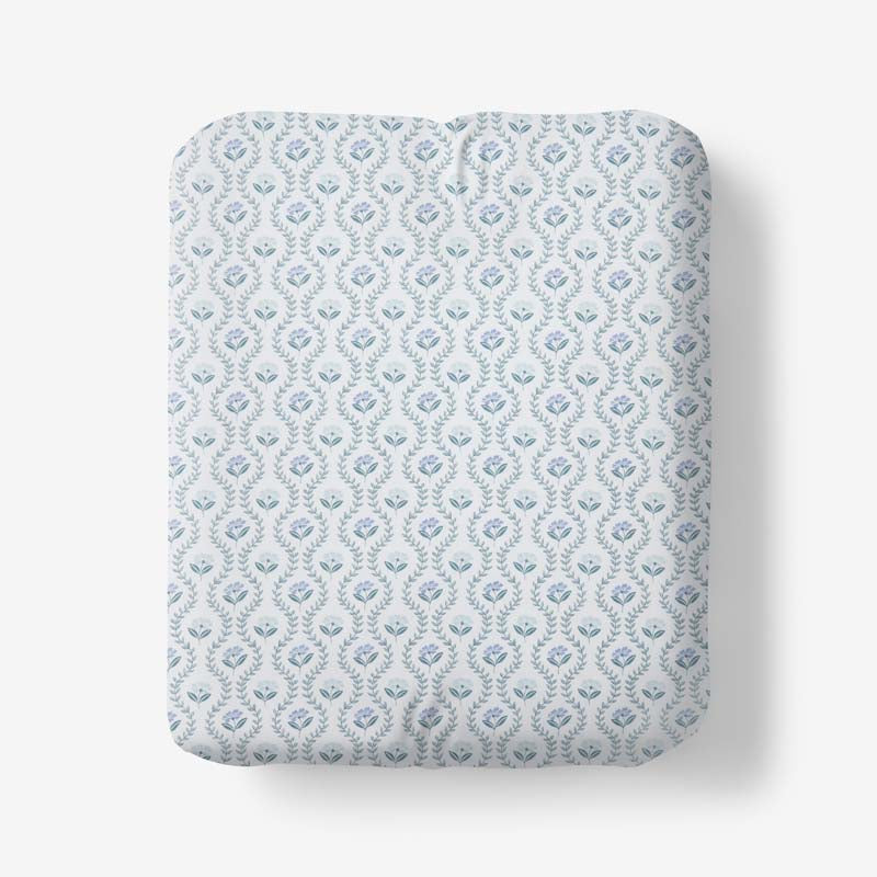 Tira Floral Classic Cool Cotton Percale Fitted Bed Sheet