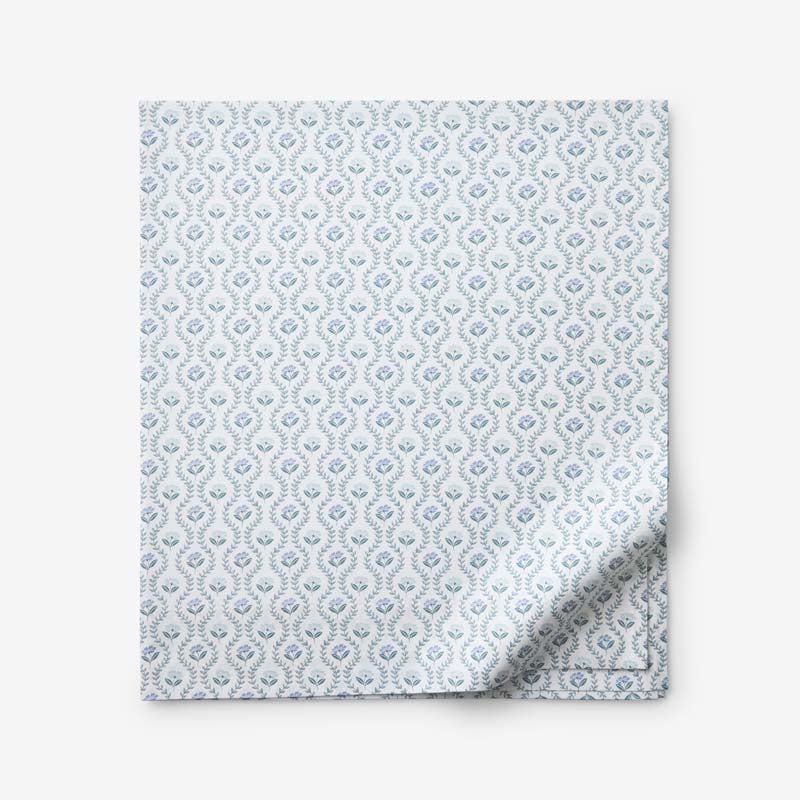 Tira Floral Classic Cool Cotton Percale Flat Bed Sheet