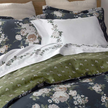Blooming Melody Reversible Premium Smooth Wrinkle-Free Sateen Duvet Cover