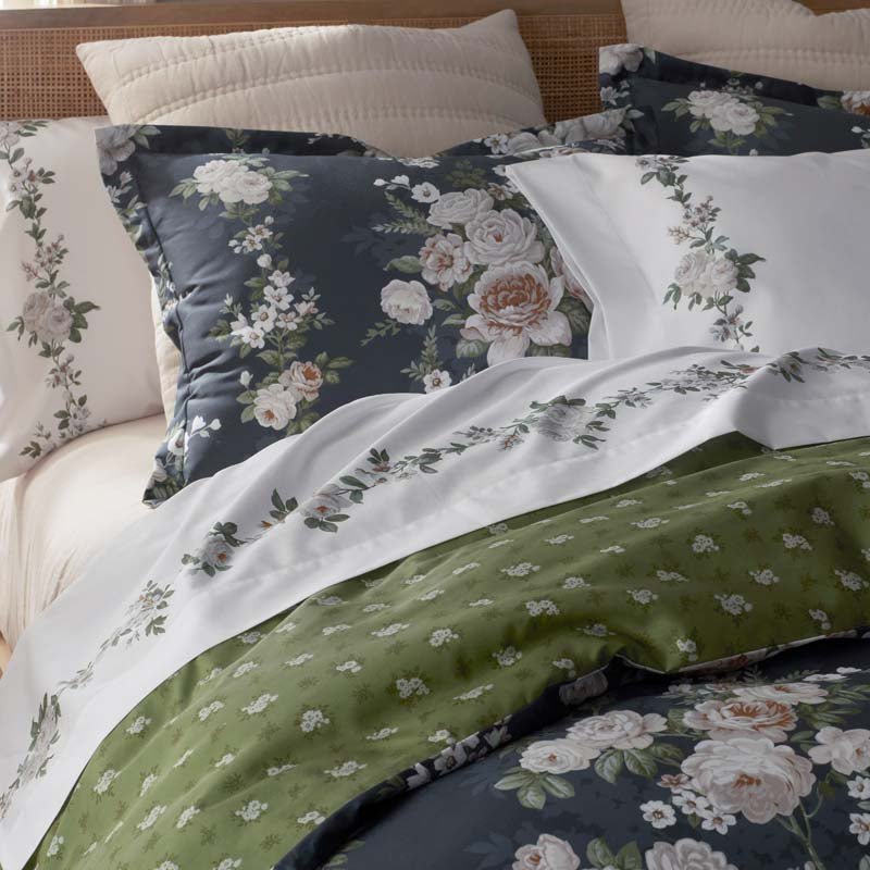 Blooming Melody Border Premium Smooth Wrinkle-Free Sateen Pillowcase Set