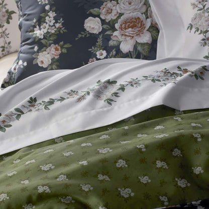 Blooming Melody Border Premium Smooth Wrinkle-Free Sateen Pillowcase Set