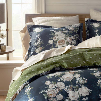 Blooming Melody Reversible Premium Smooth Wrinkle-Free Sateen Comforter