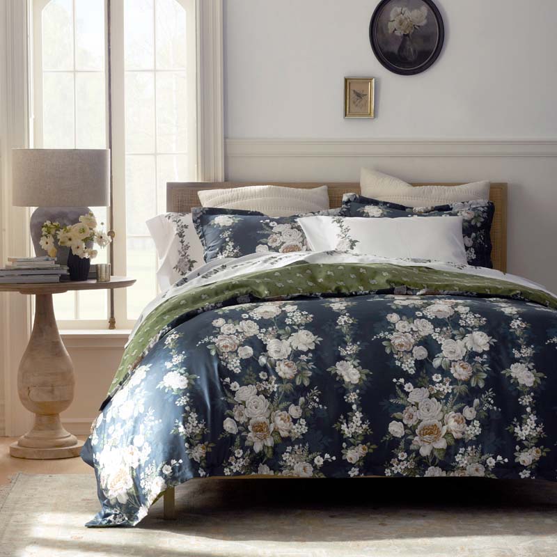 Blooming Melody Border Premium Smooth Wrinkle-Free Sateen Pillowcase Set