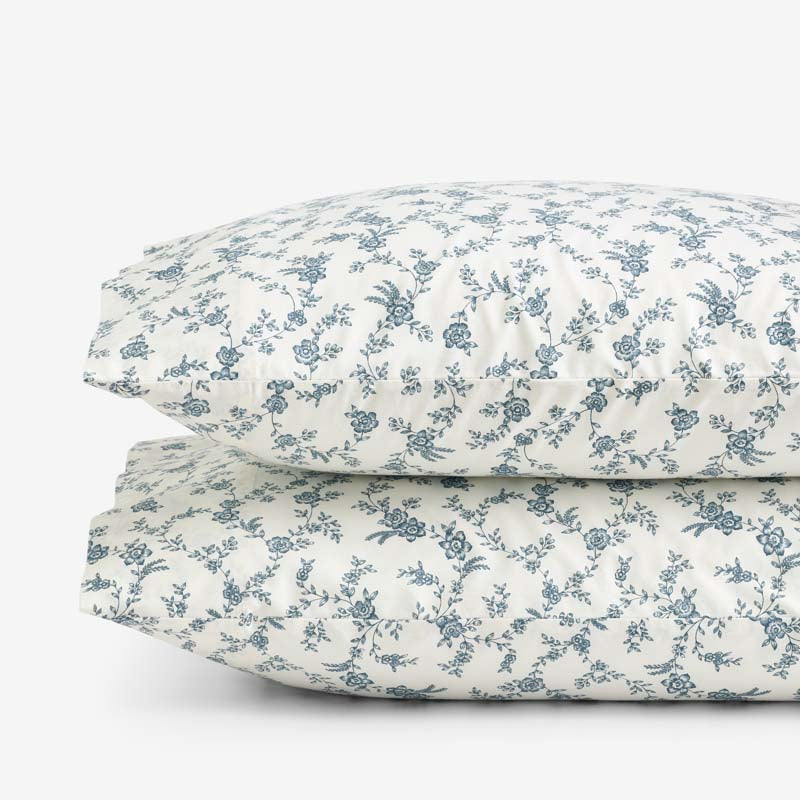 Tapestry Vine Garment Washed Cotton Percale Pillowcase Set