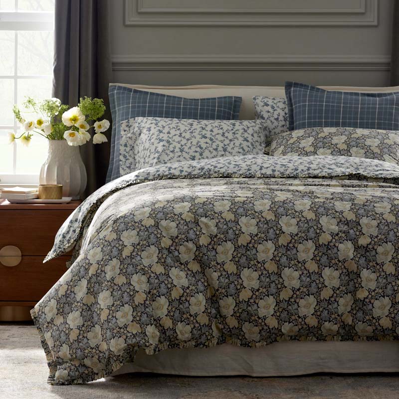 Tapestry Floral Reversible Garment Washed Cotton Percale Sham
