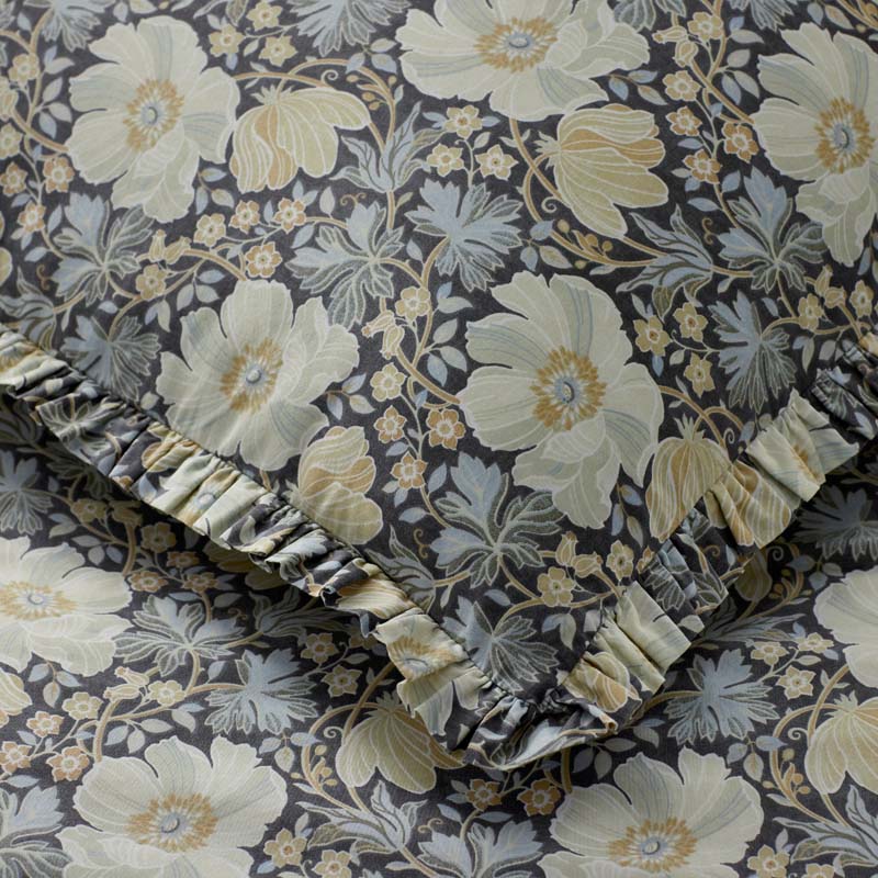 Tapestry Floral Reversible Garment Washed Cotton Percale Duvet Cover Set