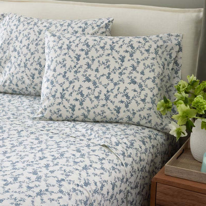 Tapestry Vine Garment Washed Cotton Percale Bed Sheet Set