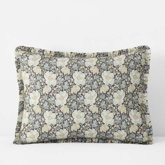 Tapestry Floral Reversible Garment Washed Cotton Percale Sham