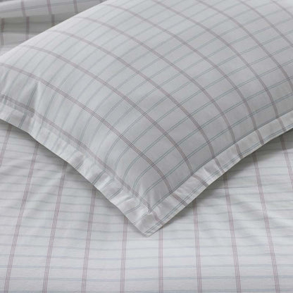 Yarn-Dyed Plaid Garment Washed Cotton Percale Duvet Cover Set