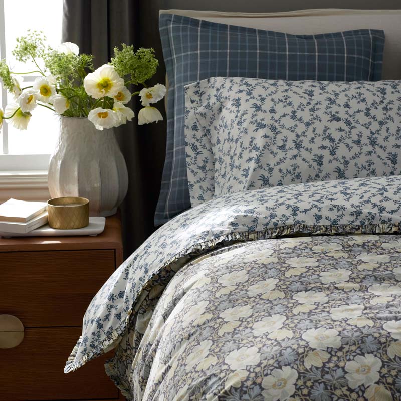 Tapestry Floral Reversible Garment Washed Cotton Percale Comforter Set