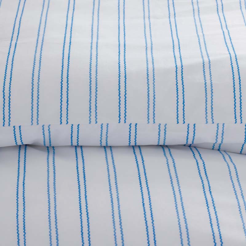 Blossoms and Stripes Classic Cool Cotton Percale Pillowcase Set