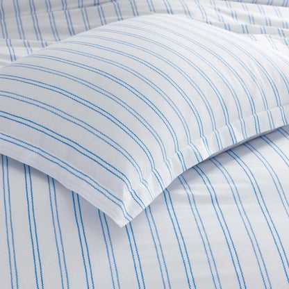 Blossoms and Stripes Classic Cool Cotton Percale Comforter