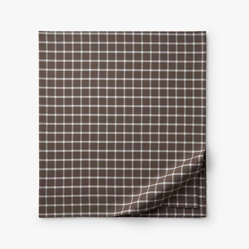 Classic Stripes and Plaids Cool Yarn-Dyed Cotton Percale Flat Bed Sheet