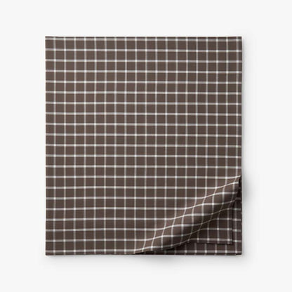 Classic Stripes and Plaids Cool Yarn-Dyed Cotton Percale Flat Bed Sheet