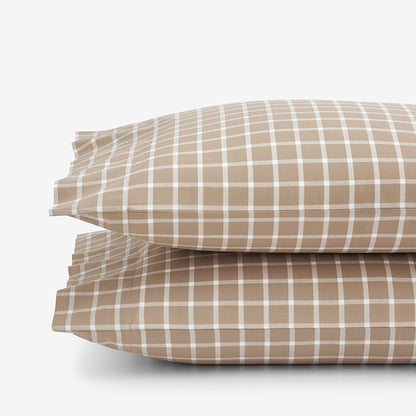 Classic Stripes and Plaids Cool Yarn-Dyed Cotton Percale Pillowcase Set