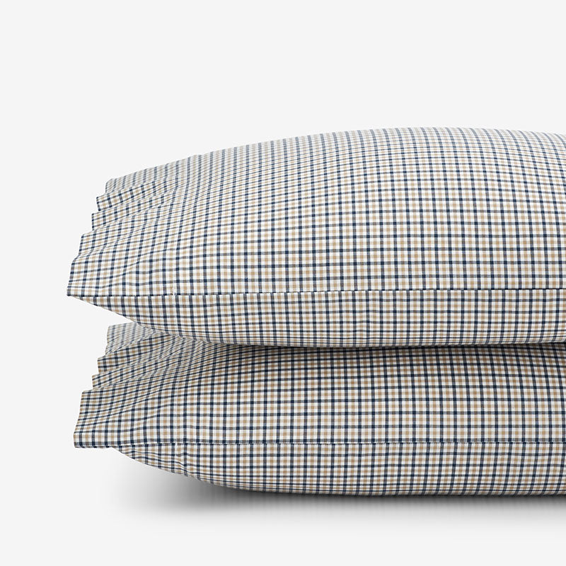 Classic Stripes and Plaids Cool Yarn-Dyed Cotton Percale Pillowcase Set