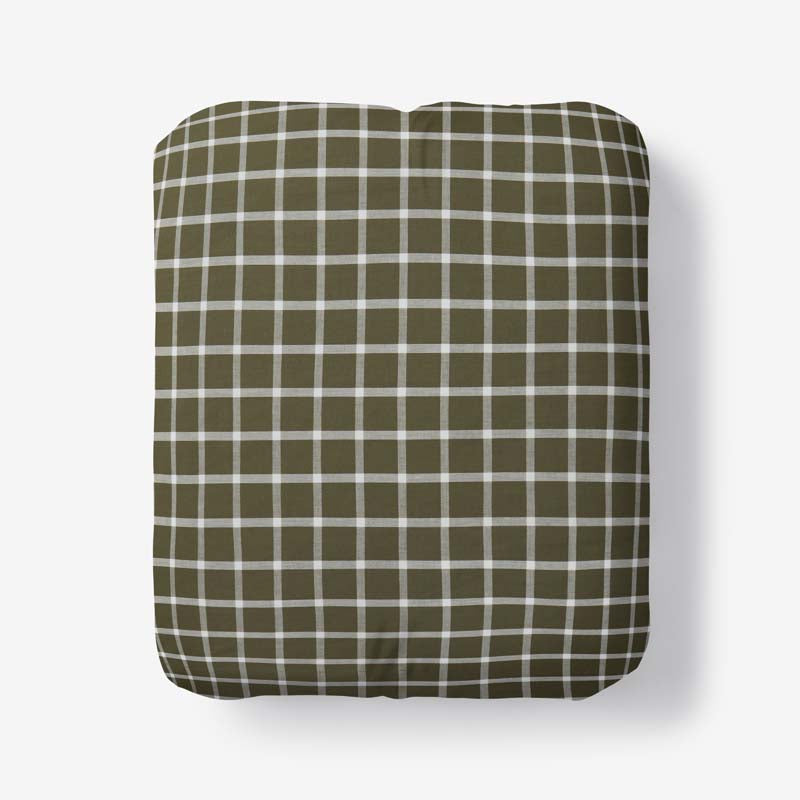Classic Stripes and Plaids Cool Yarn-Dyed Cotton Percale Fitted Bed Sheet