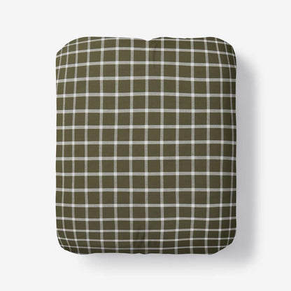 Classic Stripes and Plaids Cool Yarn-Dyed Cotton Percale Fitted Bed Sheet