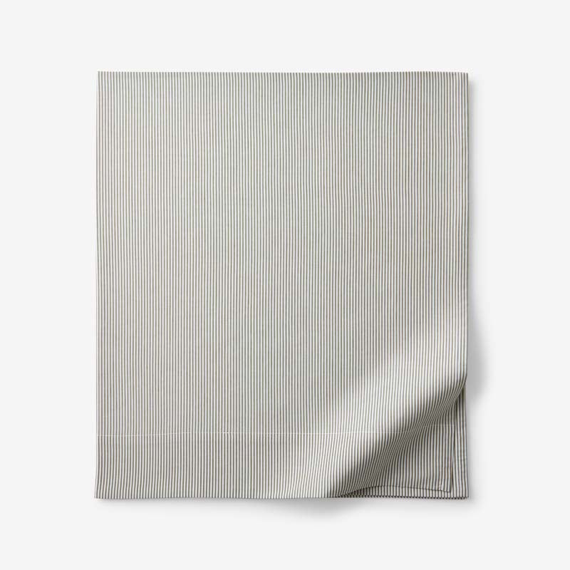 Classic Stripes and Plaids Cool Yarn-Dyed Cotton Percale Flat Bed Sheet