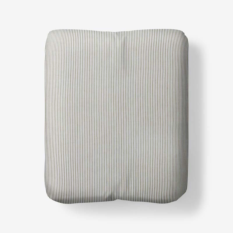 Classic Stripes and Plaids Cool Yarn-Dyed Cotton Percale Fitted Bed Sheet
