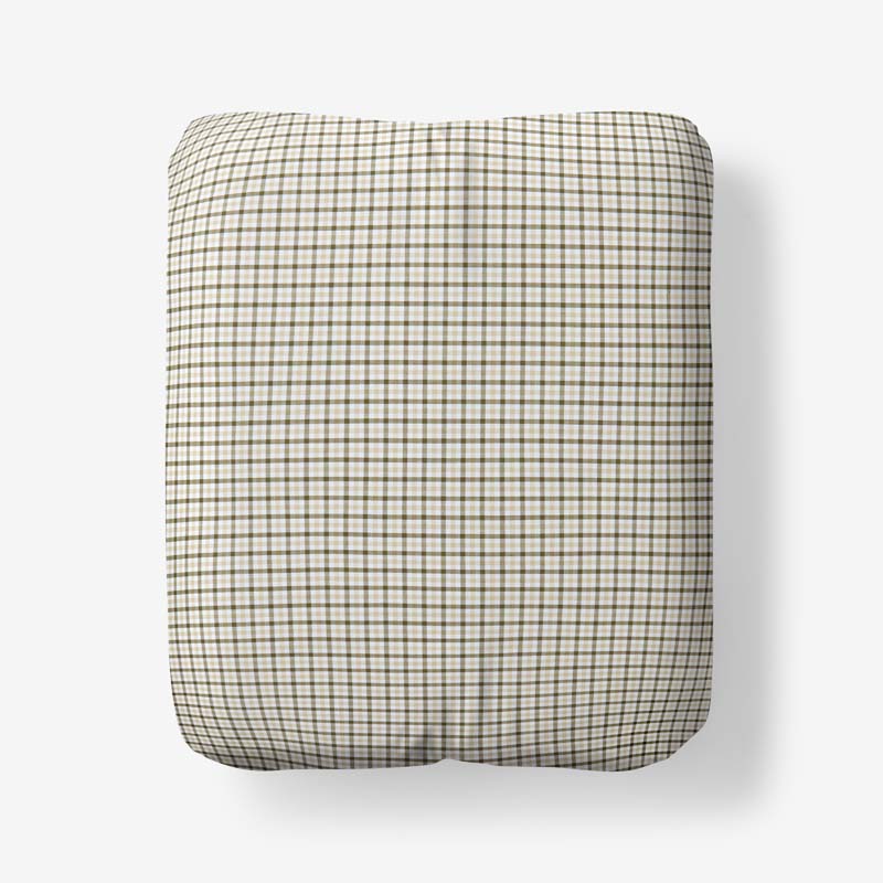Classic Stripes and Plaids Cool Yarn-Dyed Cotton Percale Fitted Bed Sheet