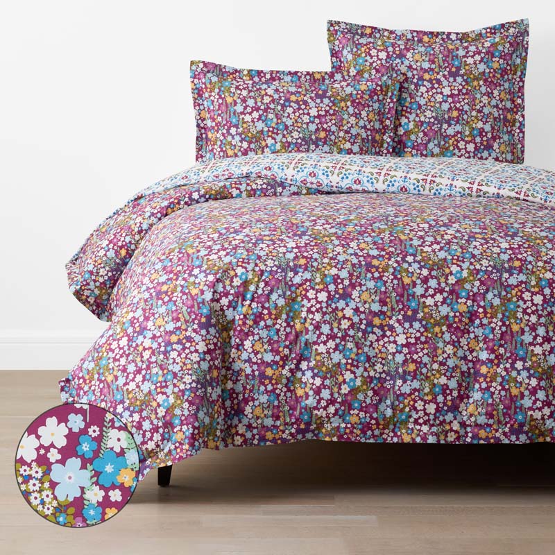Idril Reversible Classic Cool Cotton Percale Duvet Cover