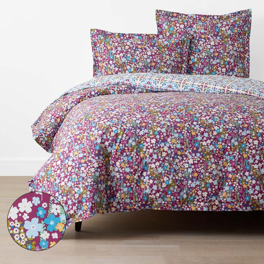 Idril Reversible Classic Cool Cotton Percale Duvet Cover