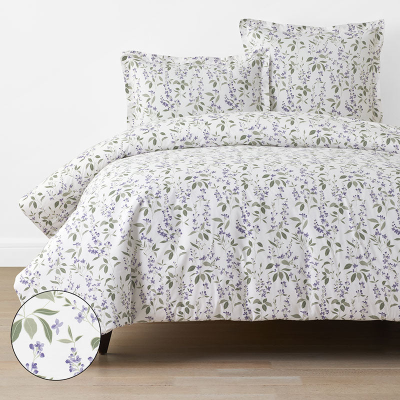 Garden Mist Classic Cool Cotton Percale Duvet Cover