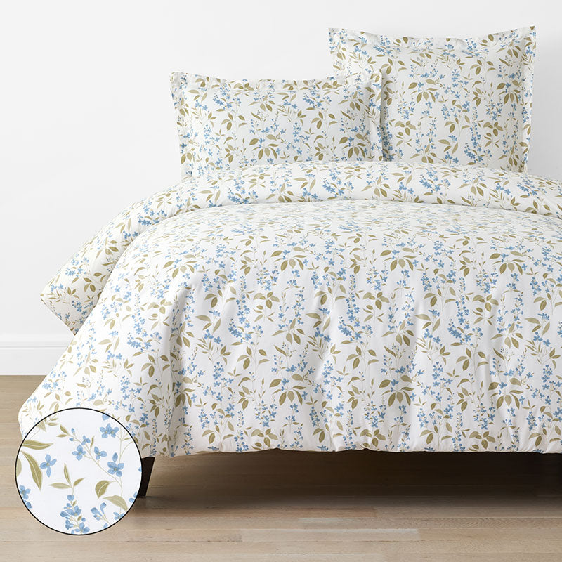 Garden Mist Classic Cool Cotton Percale Duvet Cover