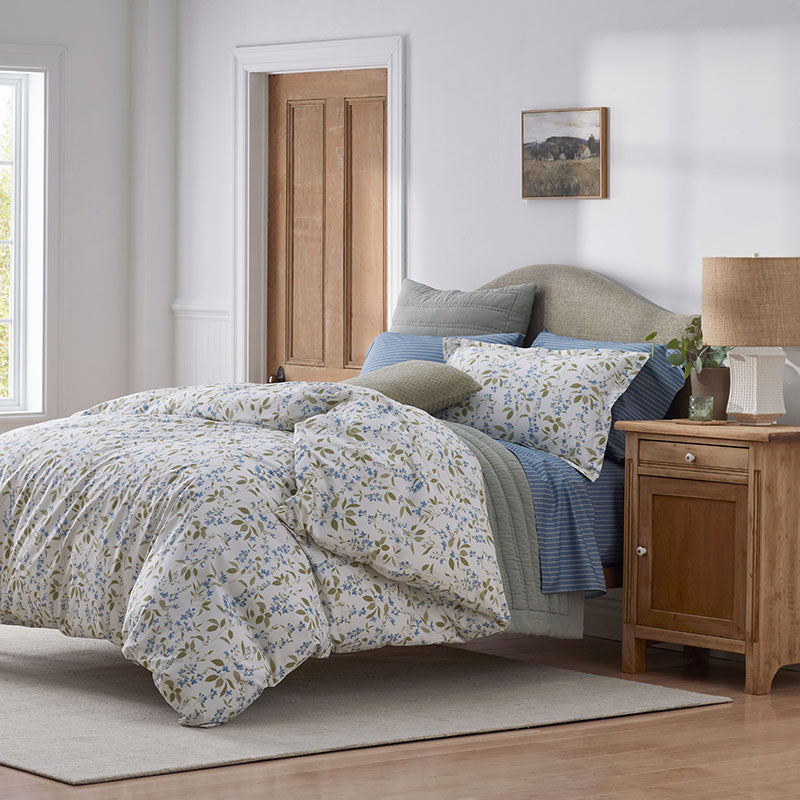 Garden Mist Classic Cool Cotton Percale Flat Bed Sheet
