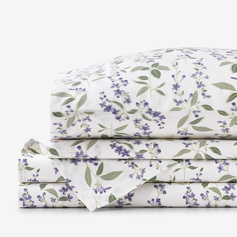 Garden Mist Classic Cool Cotton Percale Bed Sheet Set
