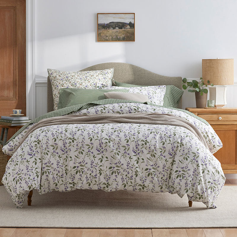 Garden Mist Classic Cool Cotton Percale Bed Sheet Set