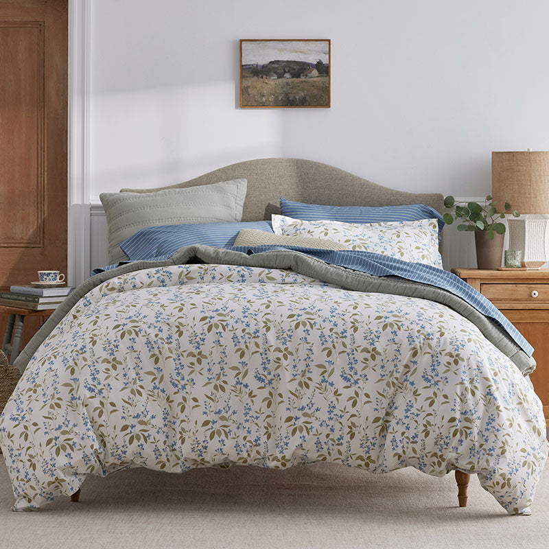 Garden Mist Classic Cool Cotton Percale Bed Sheet Set