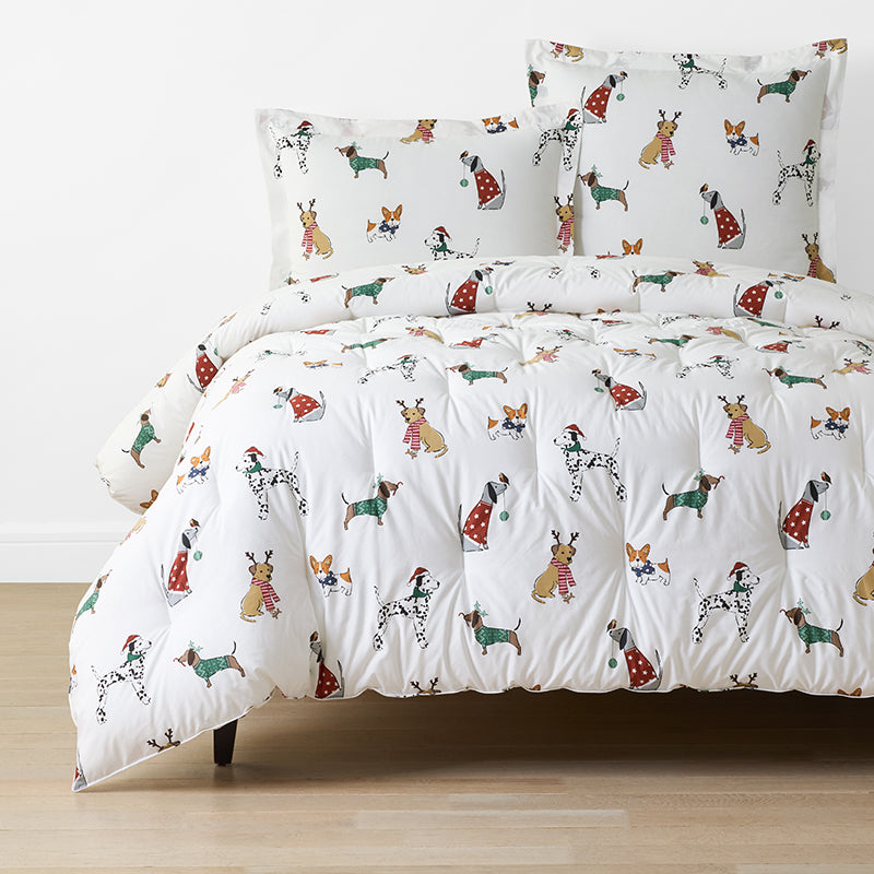 Holiday Print Classic Cool Cotton Percale Comforter