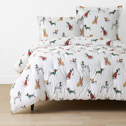 Holiday Print Classic Cool Cotton Percale Comforter