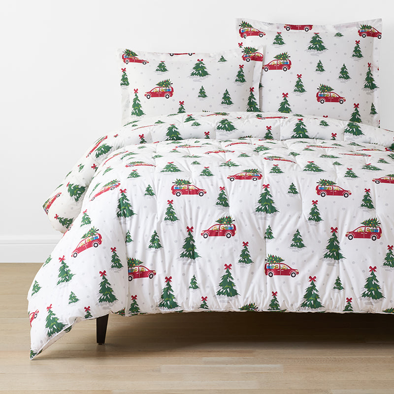Holiday Print Classic Cool Cotton Percale Comforter