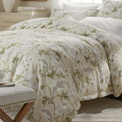 Tranquil Blossom Premium Smooth Wrinkle-Free Sateen Bed Sheet Set