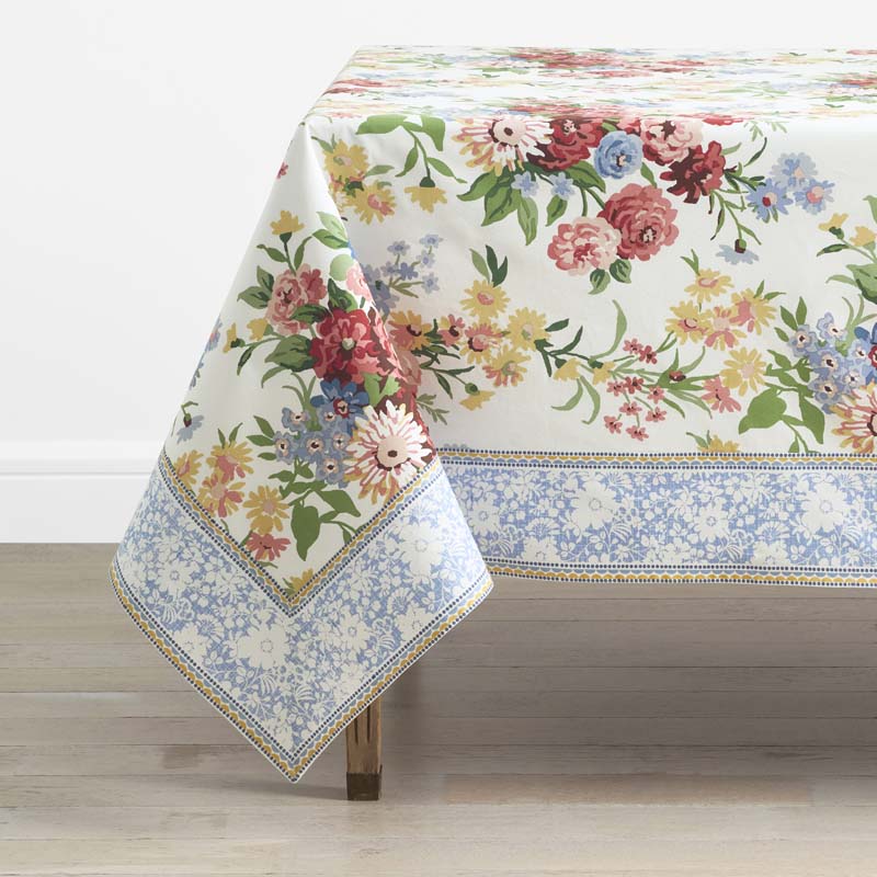 Garden Floral Cotton Tablecloth
