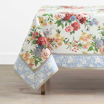 Garden Floral Cotton Tablecloth