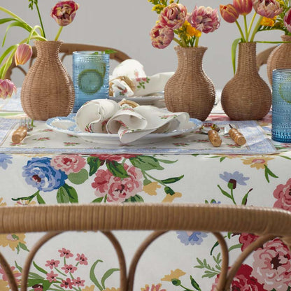 Garden Floral Cotton Tablecloth